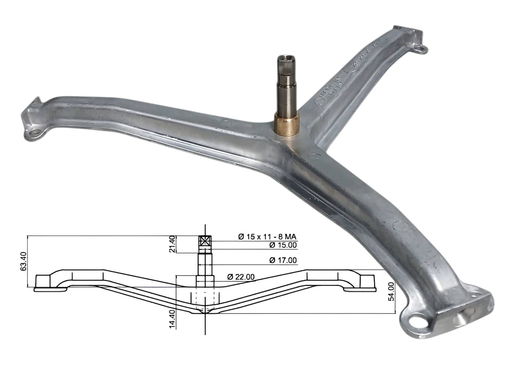 AKS1124 - Aks lavatrice indesit 22-17-15-63.4 mm EBI.792 – Zhaklin