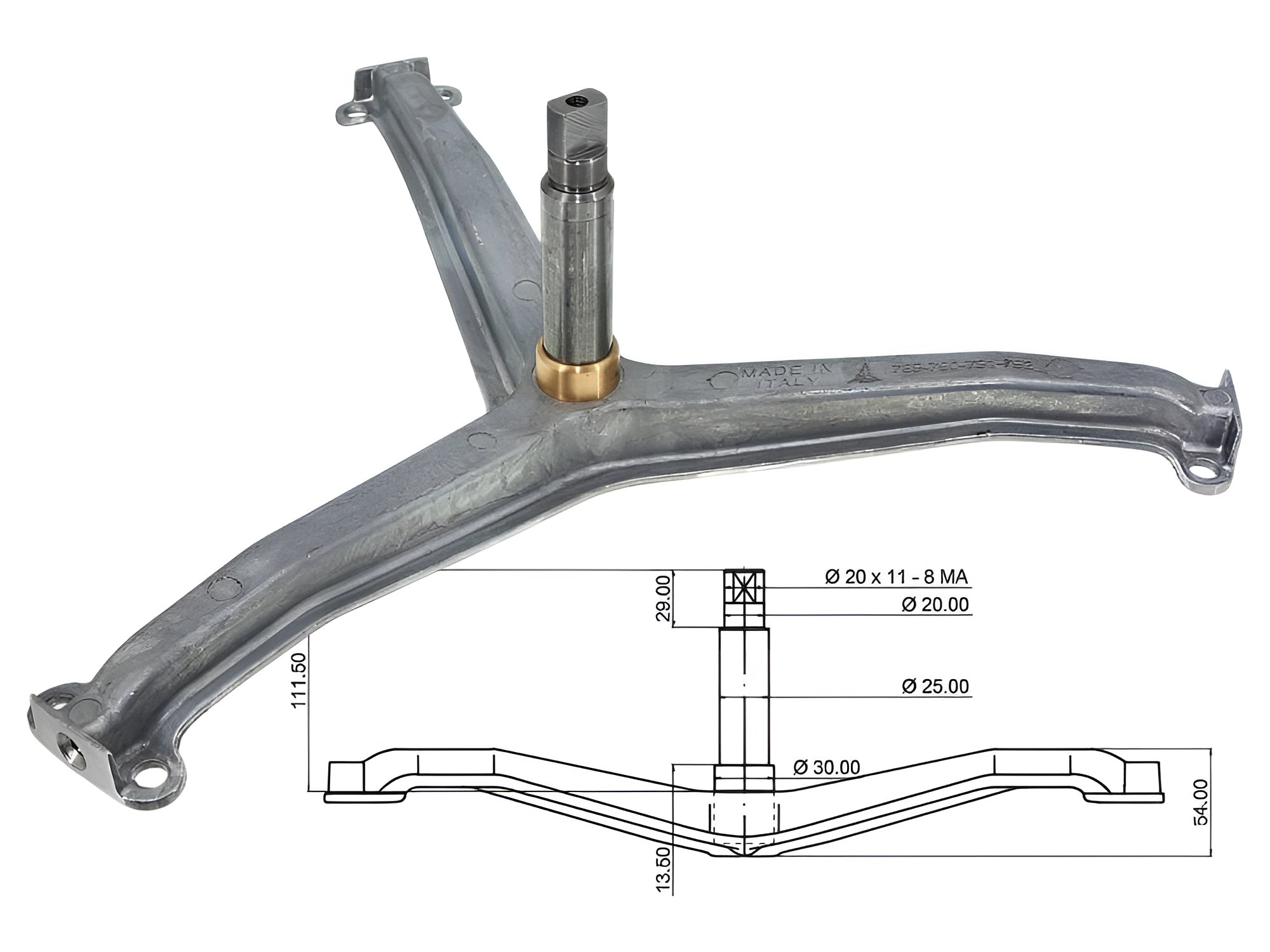 AKS1125 - Aks lavatrice indesit 30-25-20-11.5 mm EBI.791