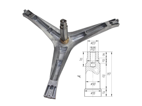 AKS1615 - Aks lavatrice samsung 35-30-25-117 mm EBI.770