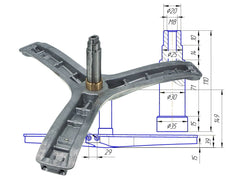AKS2003 - Aks lavatrice Ocean/Vestel 35-30-25-110 mm (EBI.768)
