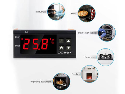 DXH006 - Dixhital heating controller ZFX-7016K (+1°c/+999°c)