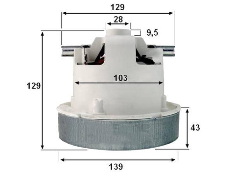 FSH017 - Motor fshese ametek L129mm Ø139mm 1200w