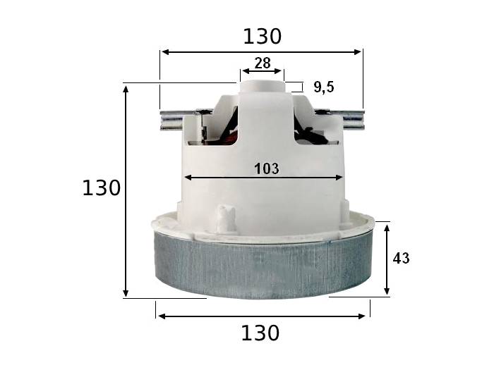 FSH017 - Motor fshese ametek L130mm Ø130mm 1200w
