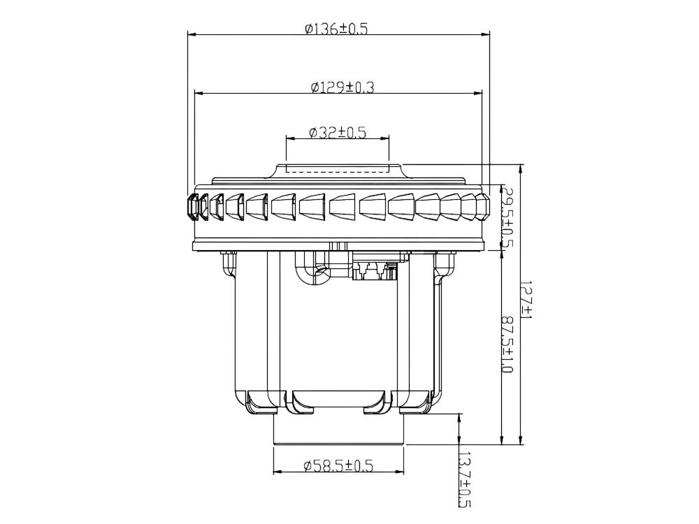 FSH072 - Motor fshese domel rafsh L127mm Ø135mm 1500w