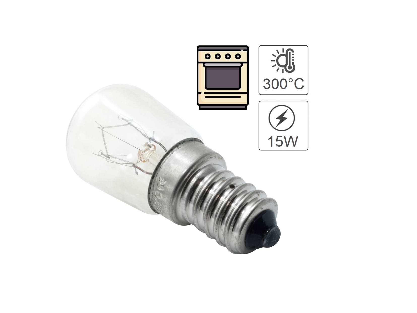 LMP000 - Llampa sobe/furre E14 15w +300°c