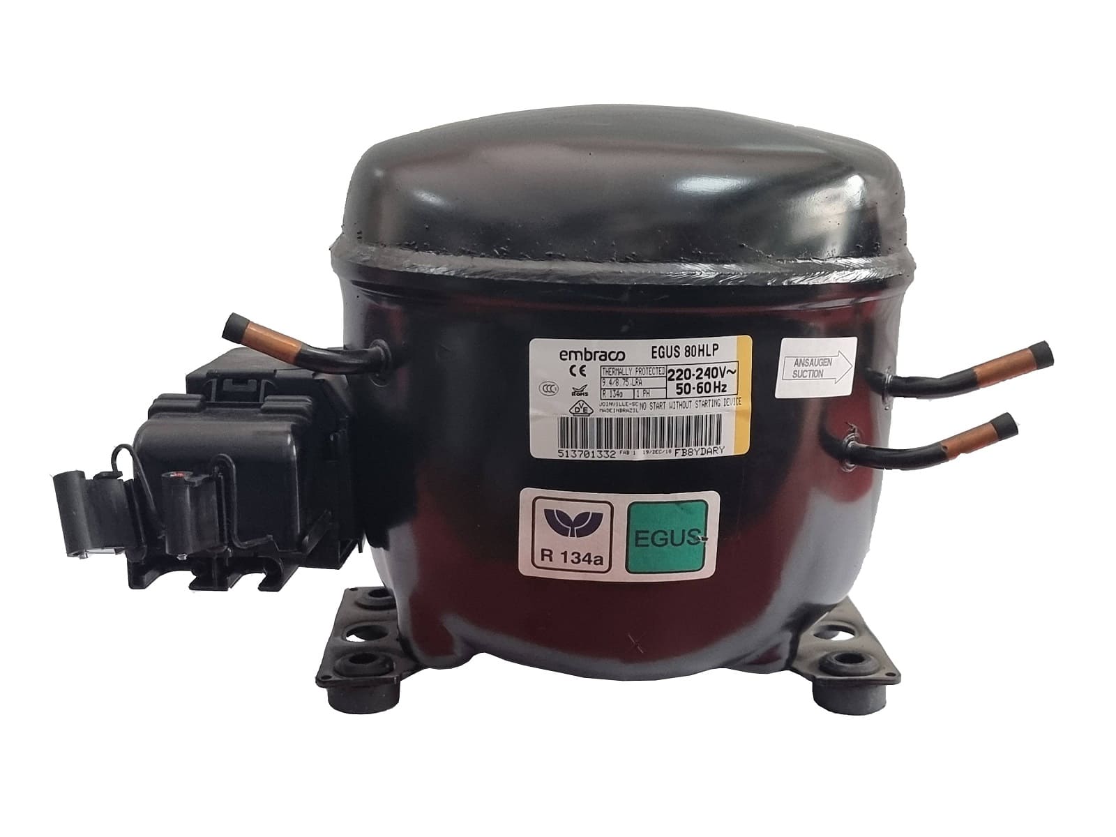 MFF24EB - Kompresor R134a LBP 06.36cm³ embraco EGUS80HLP 1/4hp 193w