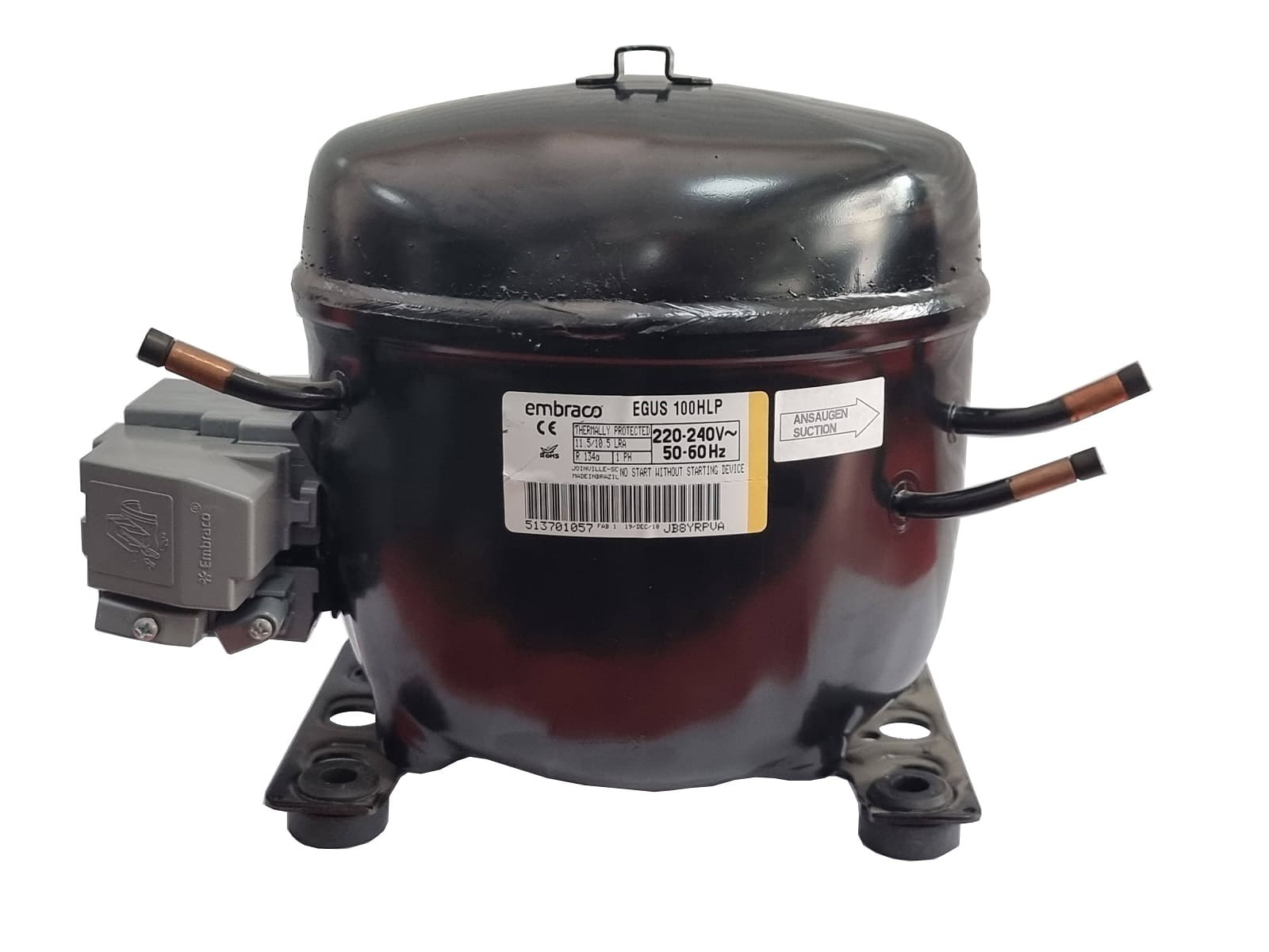MFF25EB - Kompresor R134a LBP 07.95cm³ embraco EGUS100HLP/EGZS100HCL 1/3hp 250w