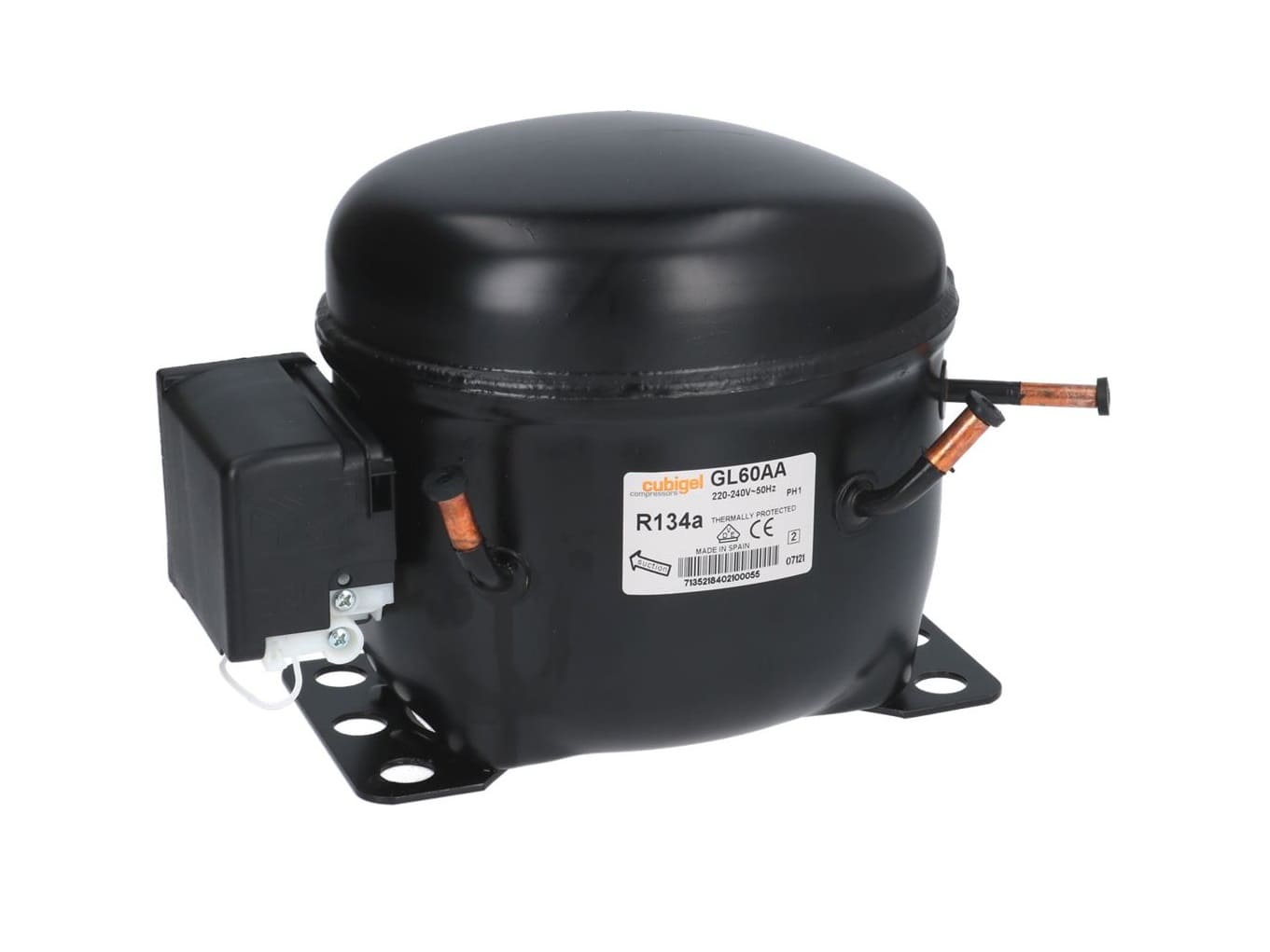 MFF60CB - Kompresor R134a LBP 05.99cm³ CUBIGEL GL60AA 1/6hp 154w
