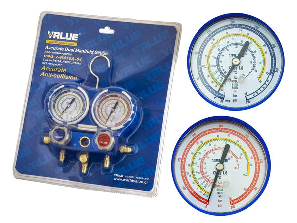 MNM204 - Manometer dopio (VMG-2-R410A-04) value mbrojtese