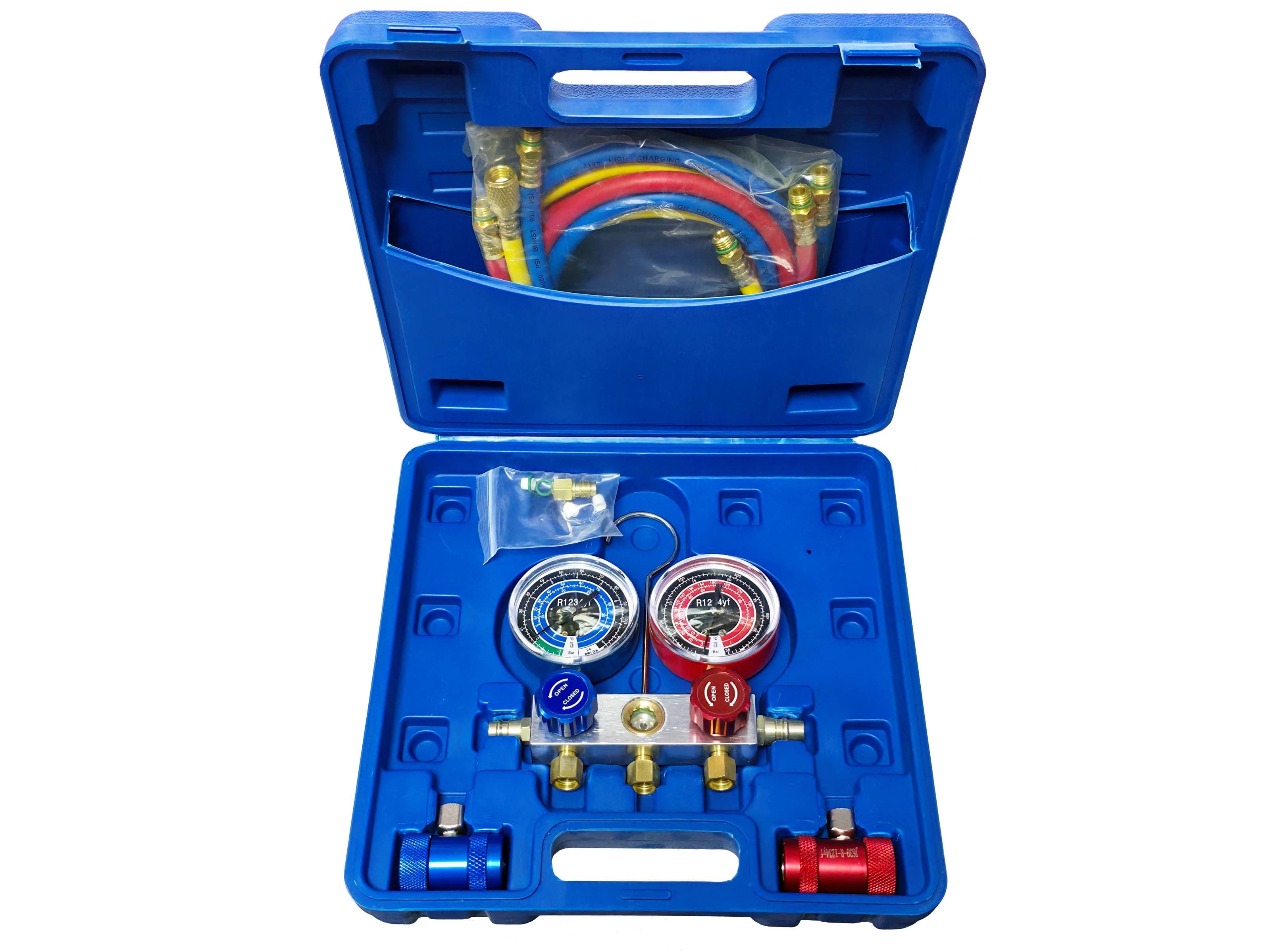 MNM210 - Valixhe manometer dopio+3 tuba R1234yf