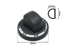 MNP412 - Manopol prof.sobe ø60mm ø8x6.5mm
