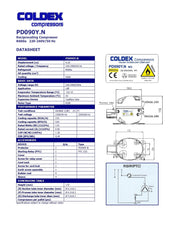 MFF02CX - Kompresor R600 LBP 09.10cm³ Coldex PD090Y.N 1/5hp 155w