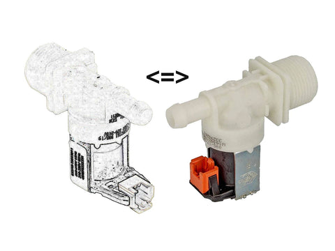 VAL2103 - Elektrovalvul Lavastovilje 1D 180° Whirlpool rast2.5 elbi