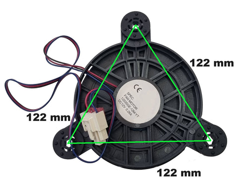 VNT429 - Ventilator no frost DC12v 1775rpm 3.5w 3fije 12038GE-12M-YT