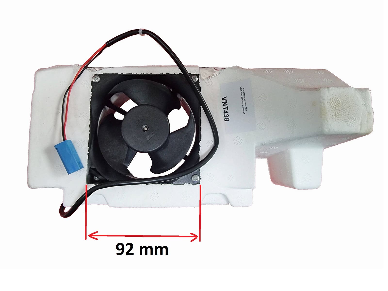 VNT438 - Ventilator no frost DC12v 2fije 92x92mm polisterol indesit