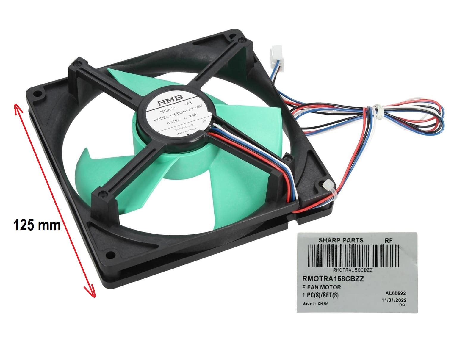 VNT441 - Ventilator no frost DC15v 0.24a 4fije Sharp