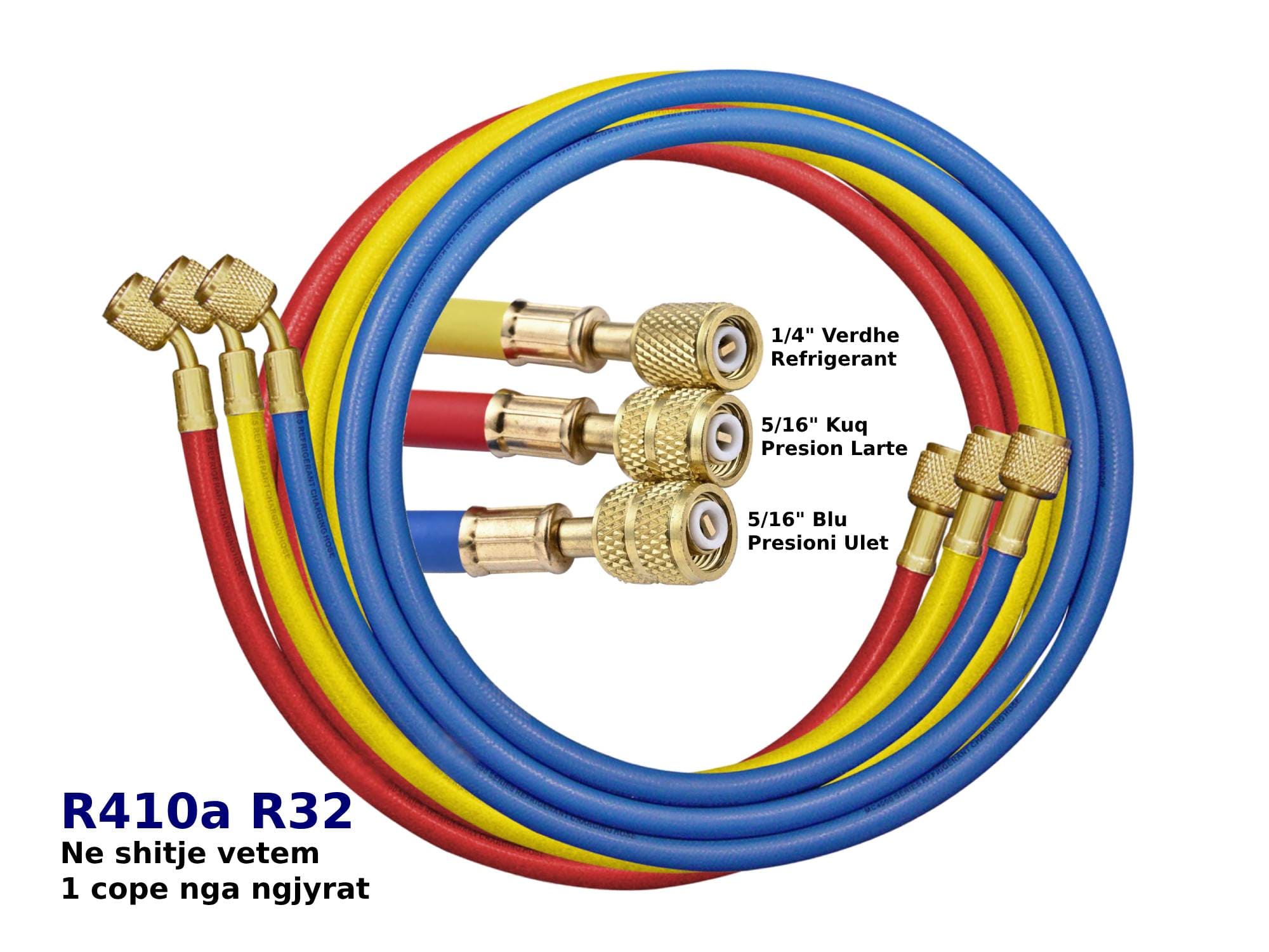 ZMN002 - Tub manometri 5/16"sae 30bar 72''/180cm (R410a-R32)
