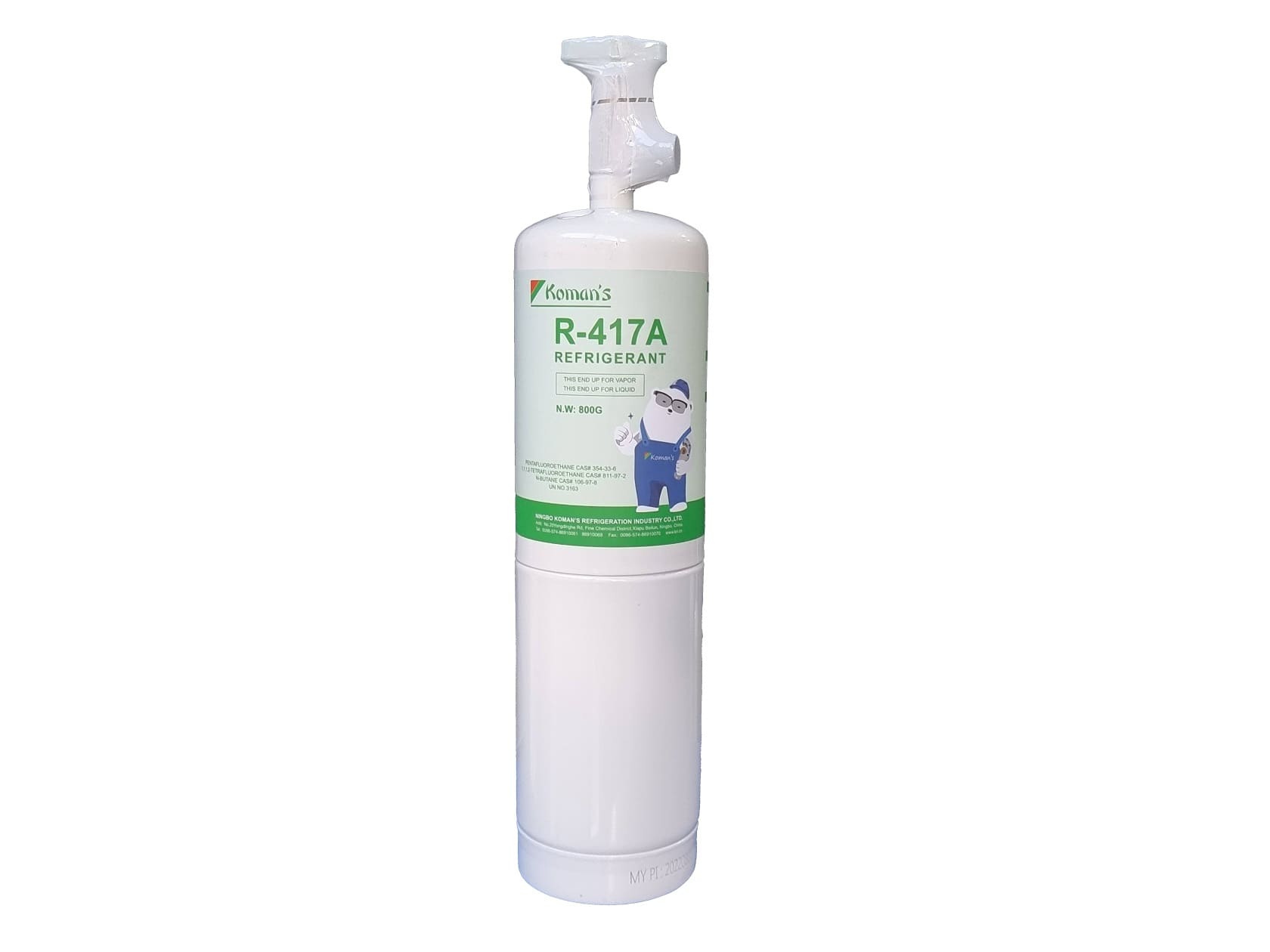 GAZ019 - Bombul gazi litrosh/rubinet R417a (800g) koman's