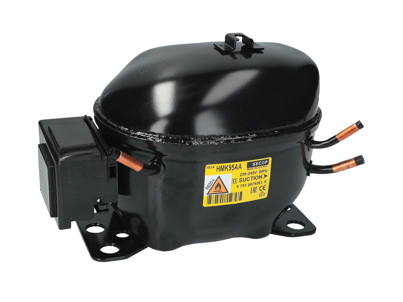 MFF04DF - Kompresor R600 LBP 9.6 cm³ Secop HMK95AA 1/5hp 167w