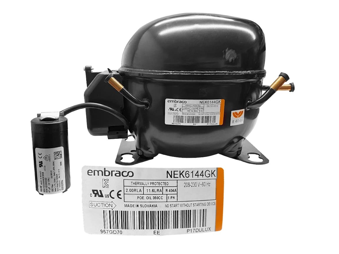 MFI60EB - Kompresor R404 HBP 04.51cm³ EMBRACO NEK6144GK 1/6hp 574w