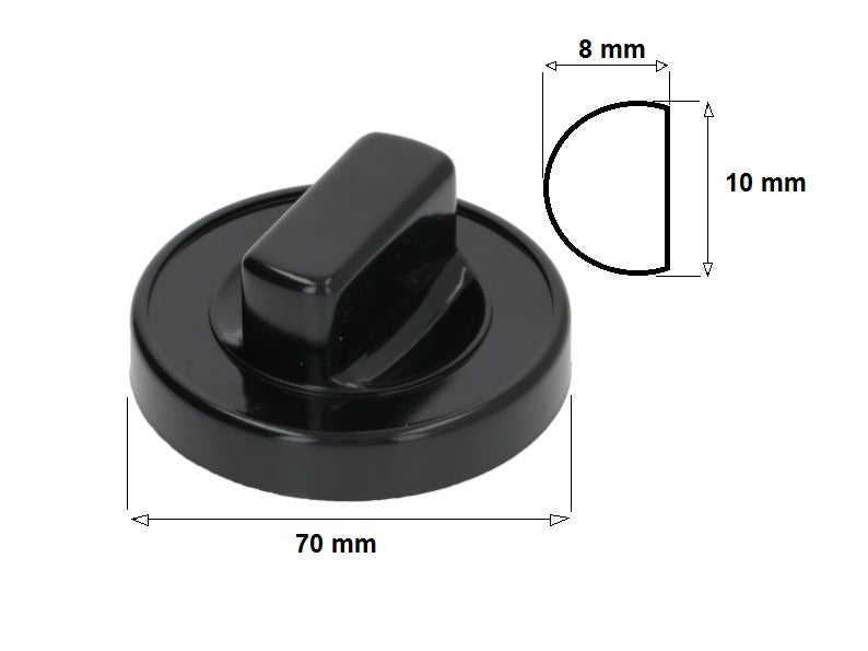 MNP411 - Manopol prof.sobe ø70 mm (ø10x8 mm)