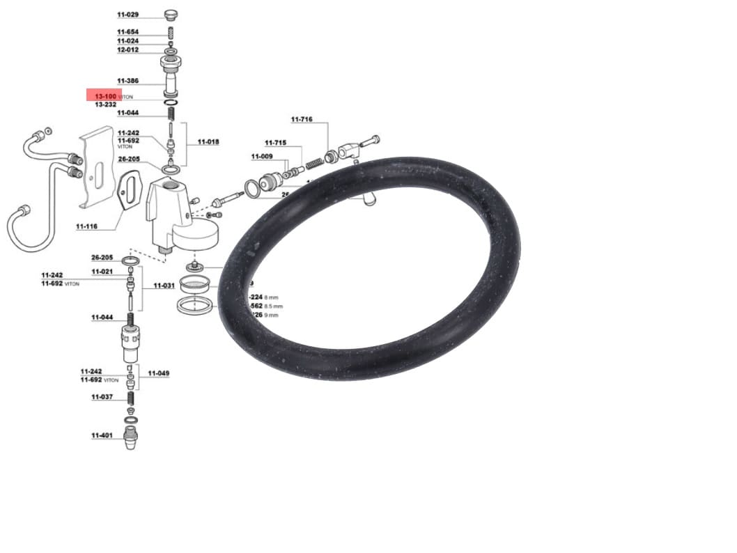 RNG3305 - O-Ring ø2.62x20.63mm OR128 (suport xhigleri)