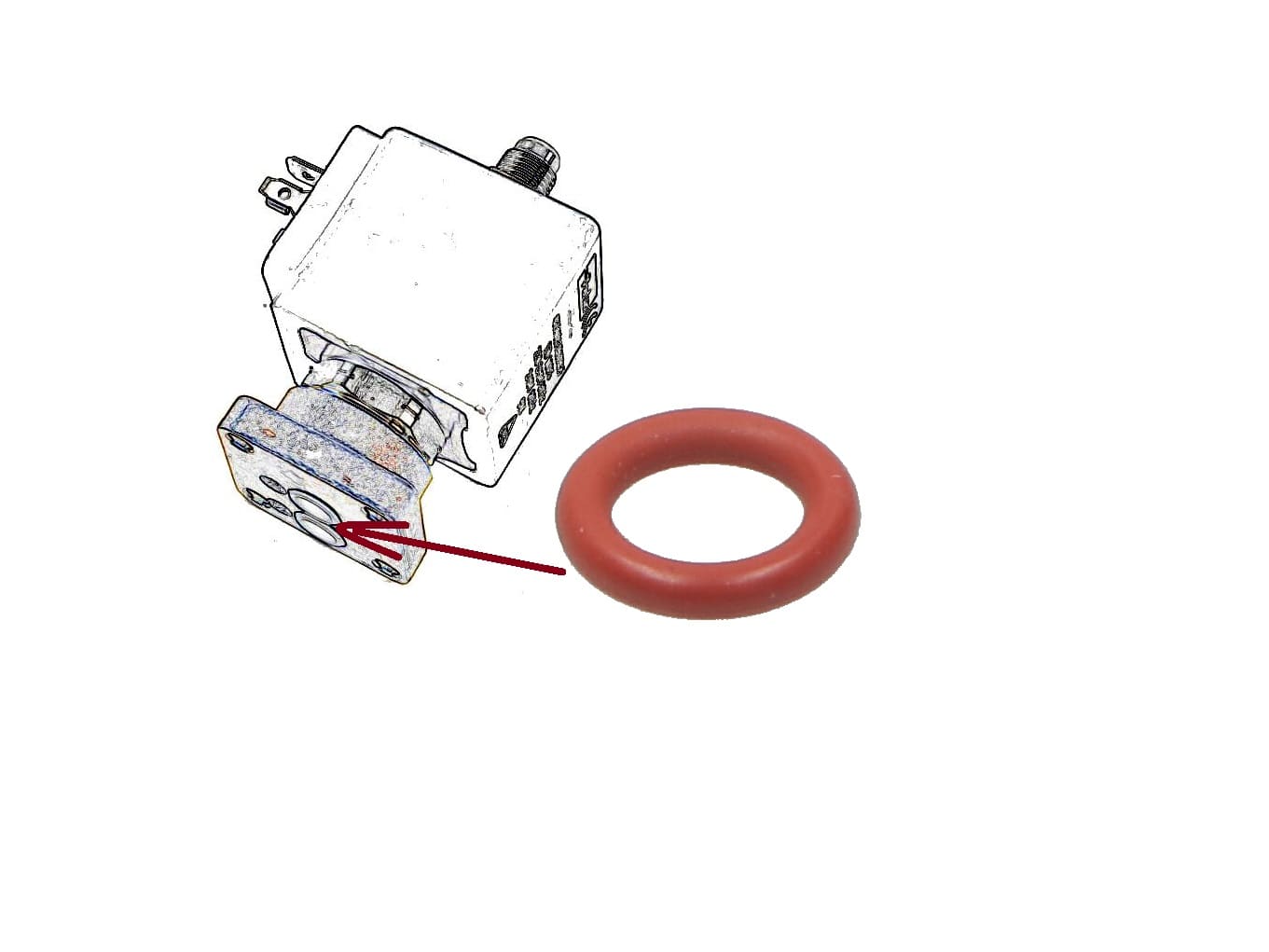 RNG3002 - O-Ring ø1.78x06.07mm OR105/2025 (elektrovalv.) i kuq