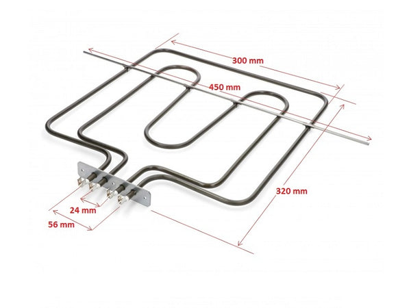 RZS1100 - Rezistence sobe dopio d.mes 8.6cm Indesit 750+1500w 1939