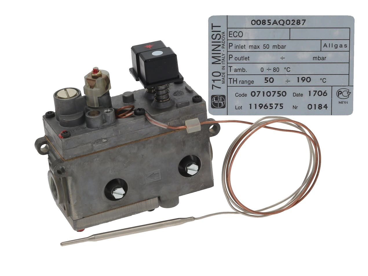 VPS0705 - Valvul gazi minisit 710 (0.710.750) friteze +50°c/+190°c