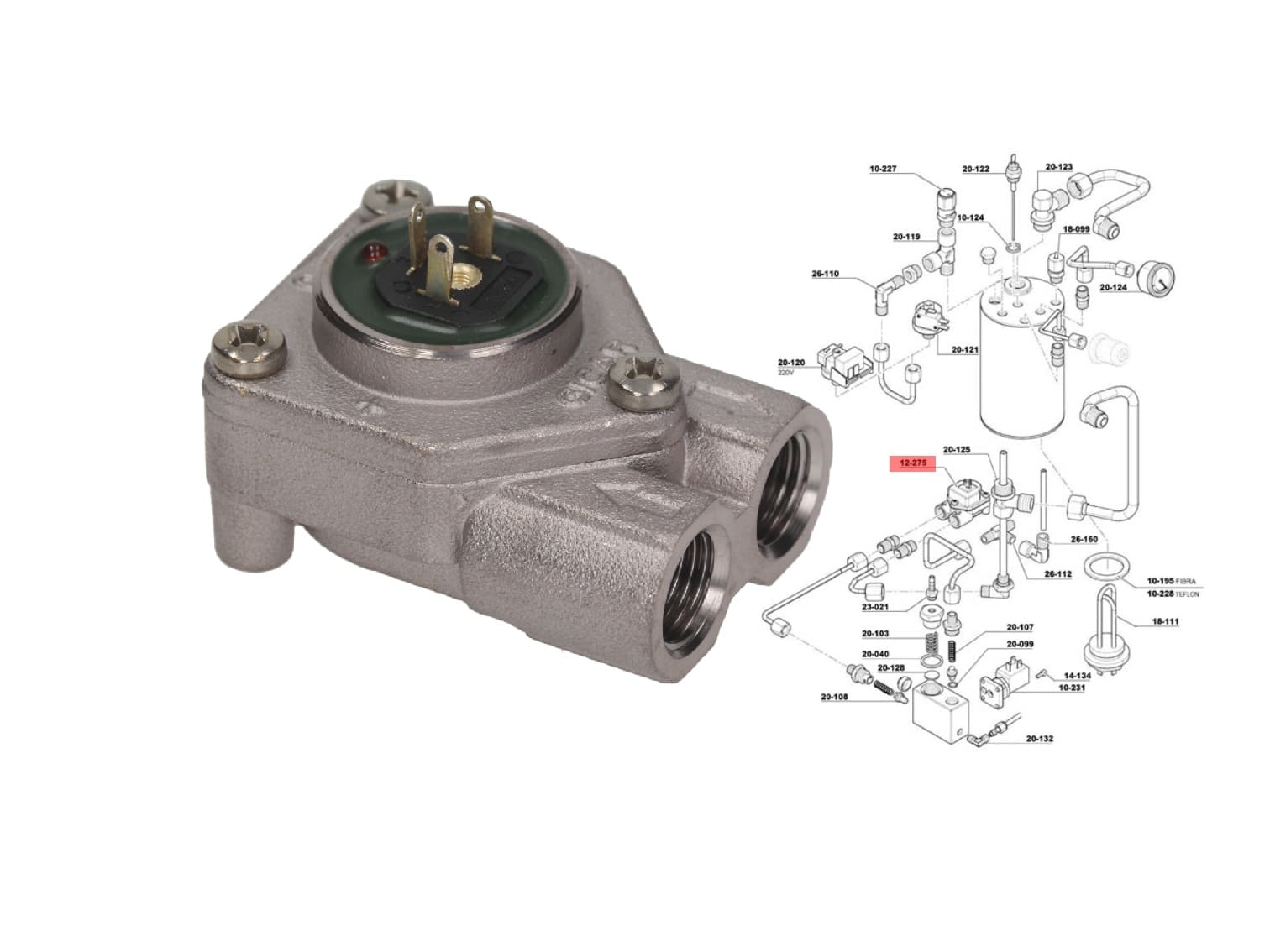 DZT3702 - Dozator ventoline 2R GICAR 1/4f me led