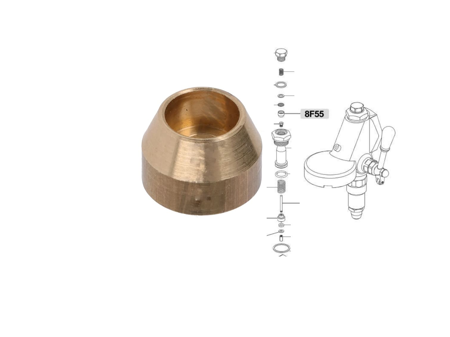 FLE3302 - Fole filter xhigleri E61 ø13x10.6/7.8x9mm